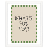 What’s For Tea, Cute Kitchen Quote Print, Playful Wall Art for Dining Spaces thumbnail
