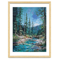 Whispers of the Azure Creek: A Textured Journey