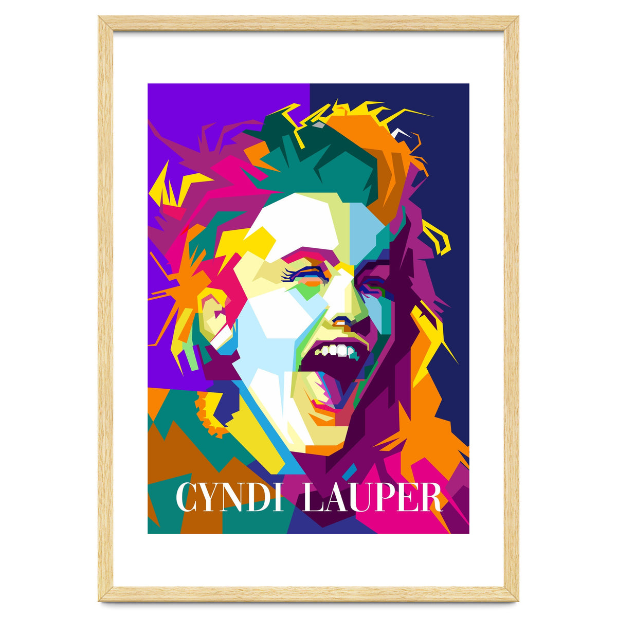 Cindy Lauper 80s Retro Singer Art WPAP