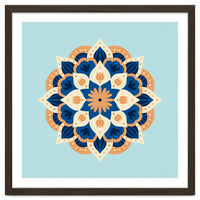 Mandala flower - orange and blue