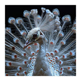 Albino Peacock Displaying White Feathers (Print Only) thumbnail
