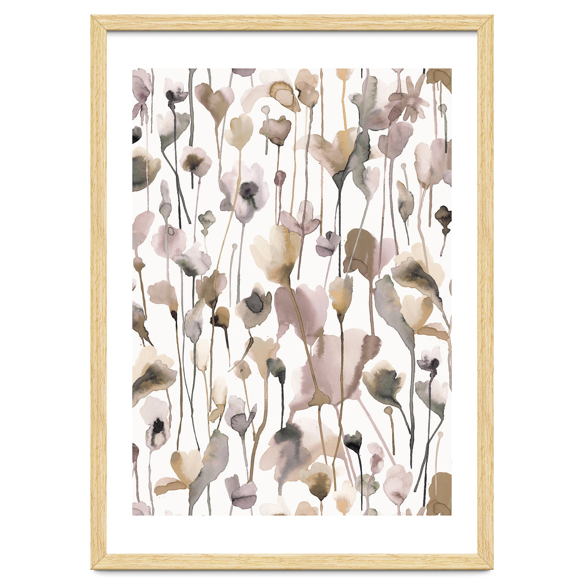 Watercolour Terracotta Wild Flowers