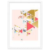 Gold Abstraction, Abstract Eclectic Colorful Geometrical, Blush Pastel Metallic Chic Graphic Design thumbnail