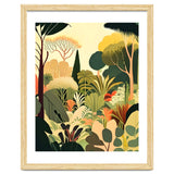 Pastel Garden, Botanical Nature Plants Jungle, Bohemian Eclectic Forest Illustration thumbnail