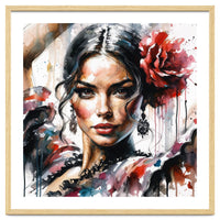 Watercolor Flamenco Dancer #2