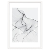 Abstract Black And White Flowing Lines Organic Form thumbnail