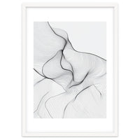 Abstract Black And White Flowing Lines Organic Form
