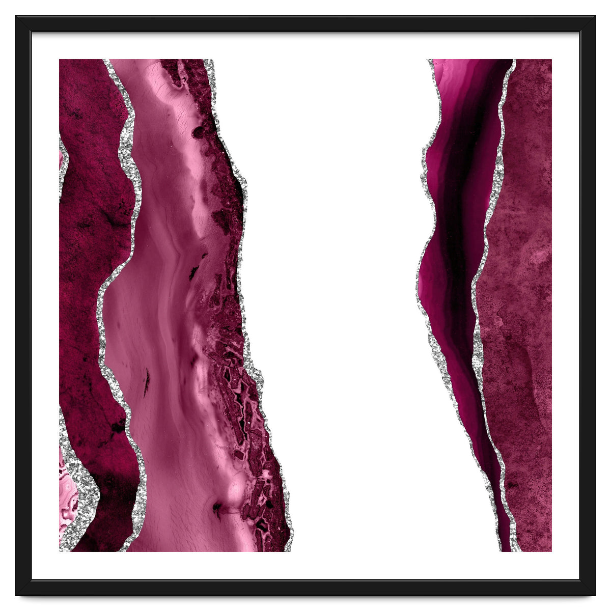 Burgundy & Silver Agate Texture 06