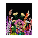 Dark Garden, Eclectic Bold Floral Botanical Nature, Colorful Mystery Bohemian Flowers Plants (Print Only) thumbnail