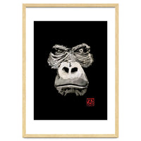 Angry Gorilla White In Black