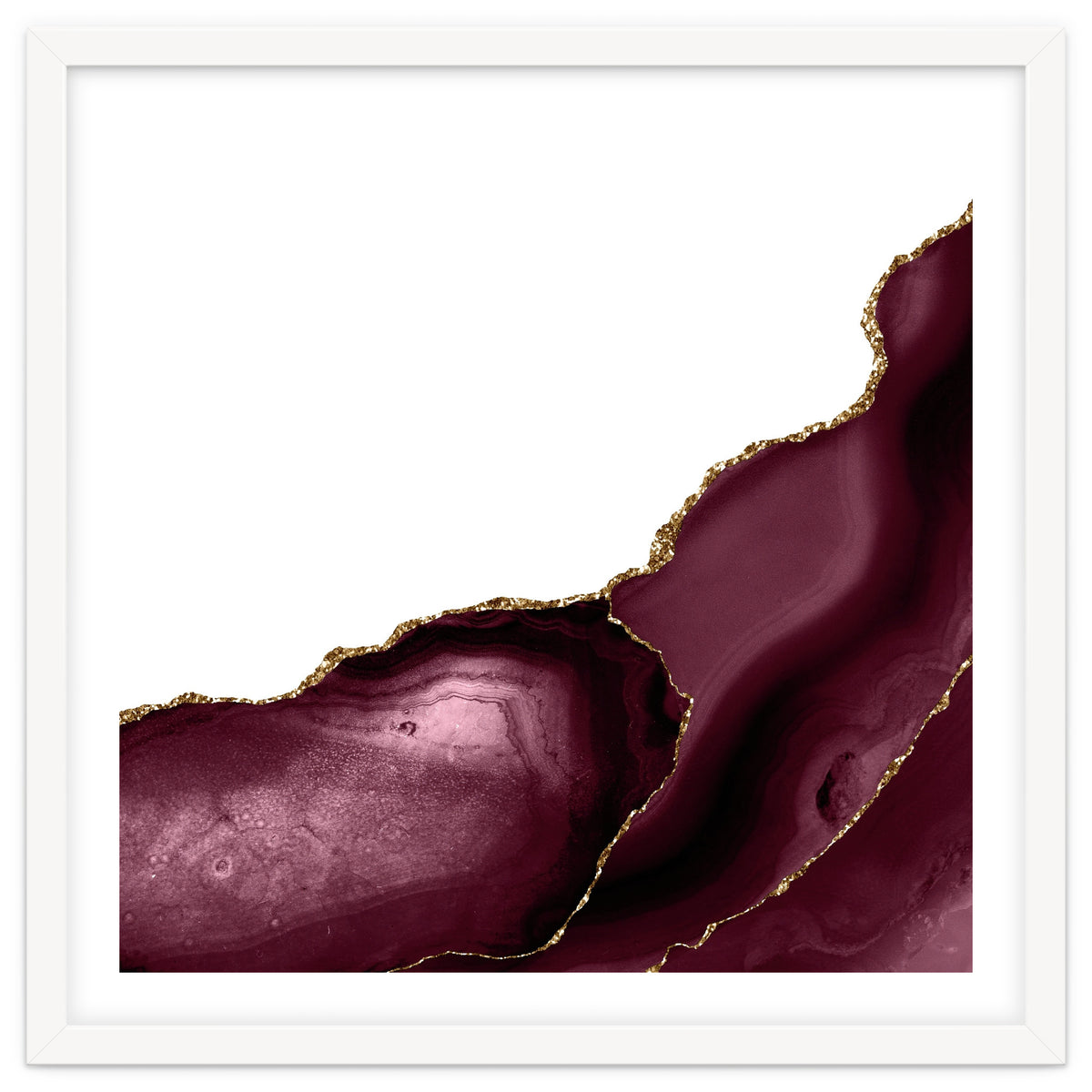 Burgundy & Gold Agate Texture 26
