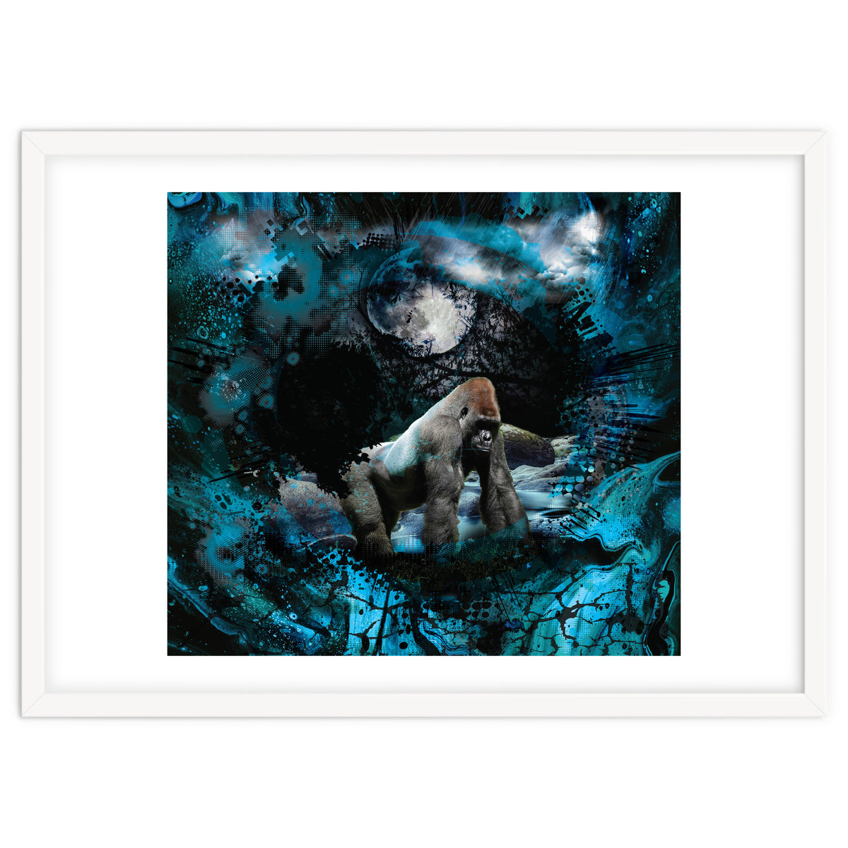 Gorilla Blue Moon Forest Scenic