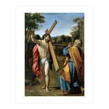 Annibale Carracci / 'Domine, quo vadis?', c. 1602, Oil on panel, 77.4 x 56.3cm. AGOSTINO CARRACCI. (Print Only) thumbnail