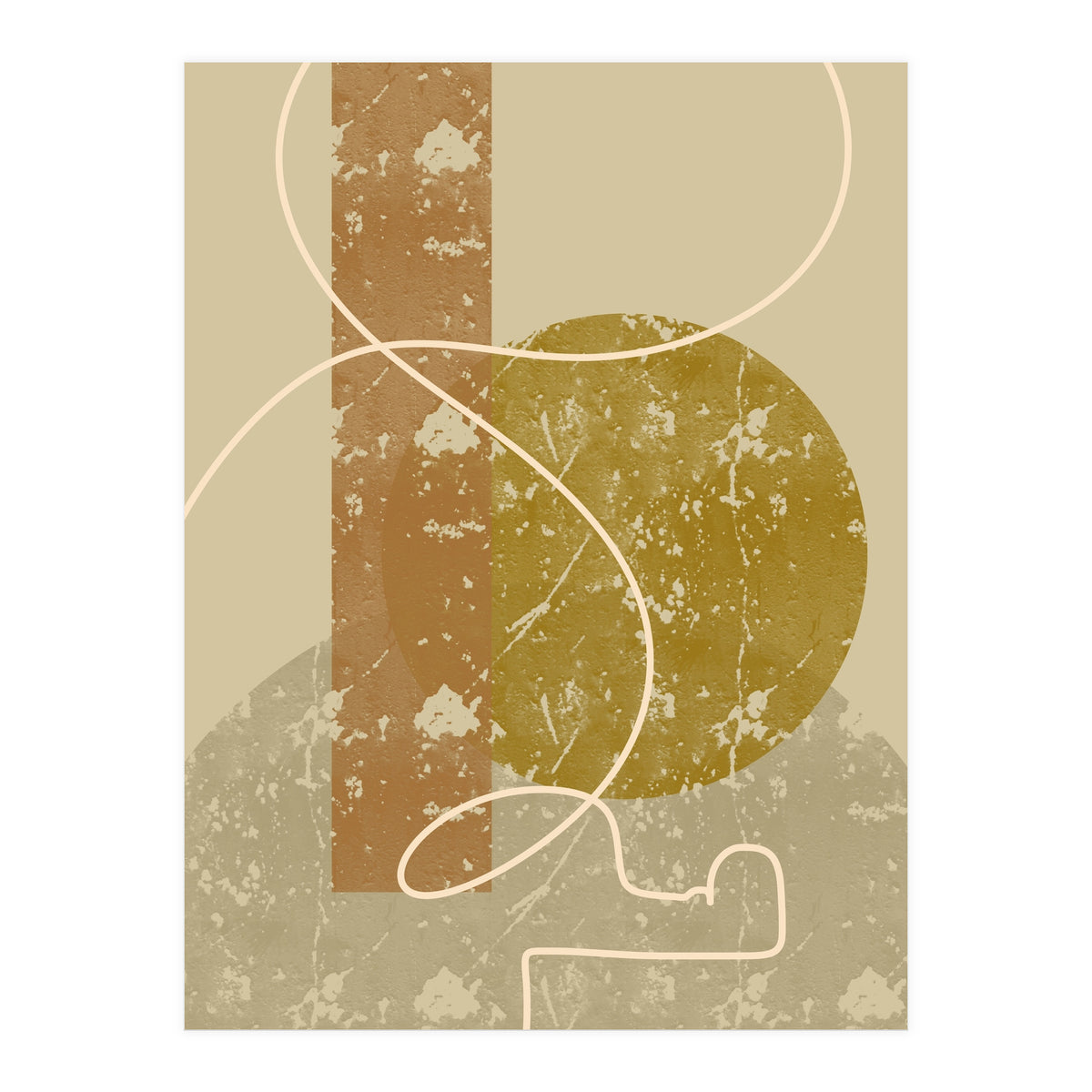 Interaction of Shapes and Lines (Print Only)