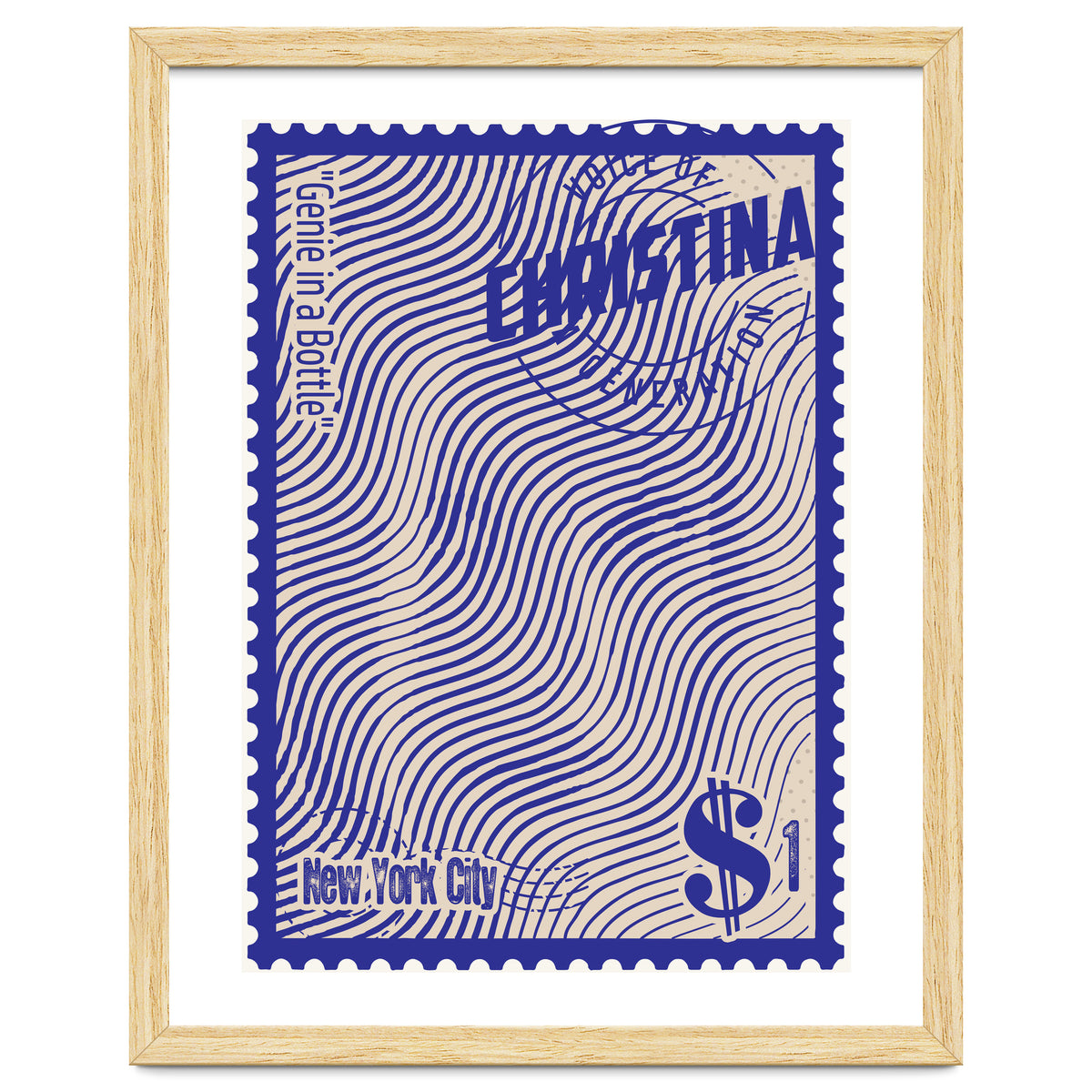 Christina Aguilera Stamps Art