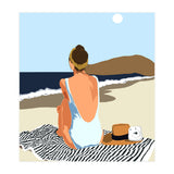 No Posting, No Liking, Just Living, Solitude Solo Woman Travel, Boss Lady Beach Ocean Sea, Summer Tan Bohemian (Print Only) thumbnail