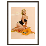 Pinup Woman Is Posing On A Beach thumbnail