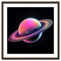 Neon Nebula Planet: Surreal Cosmic Illustration