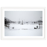Baseball field covered in snow thumbnail