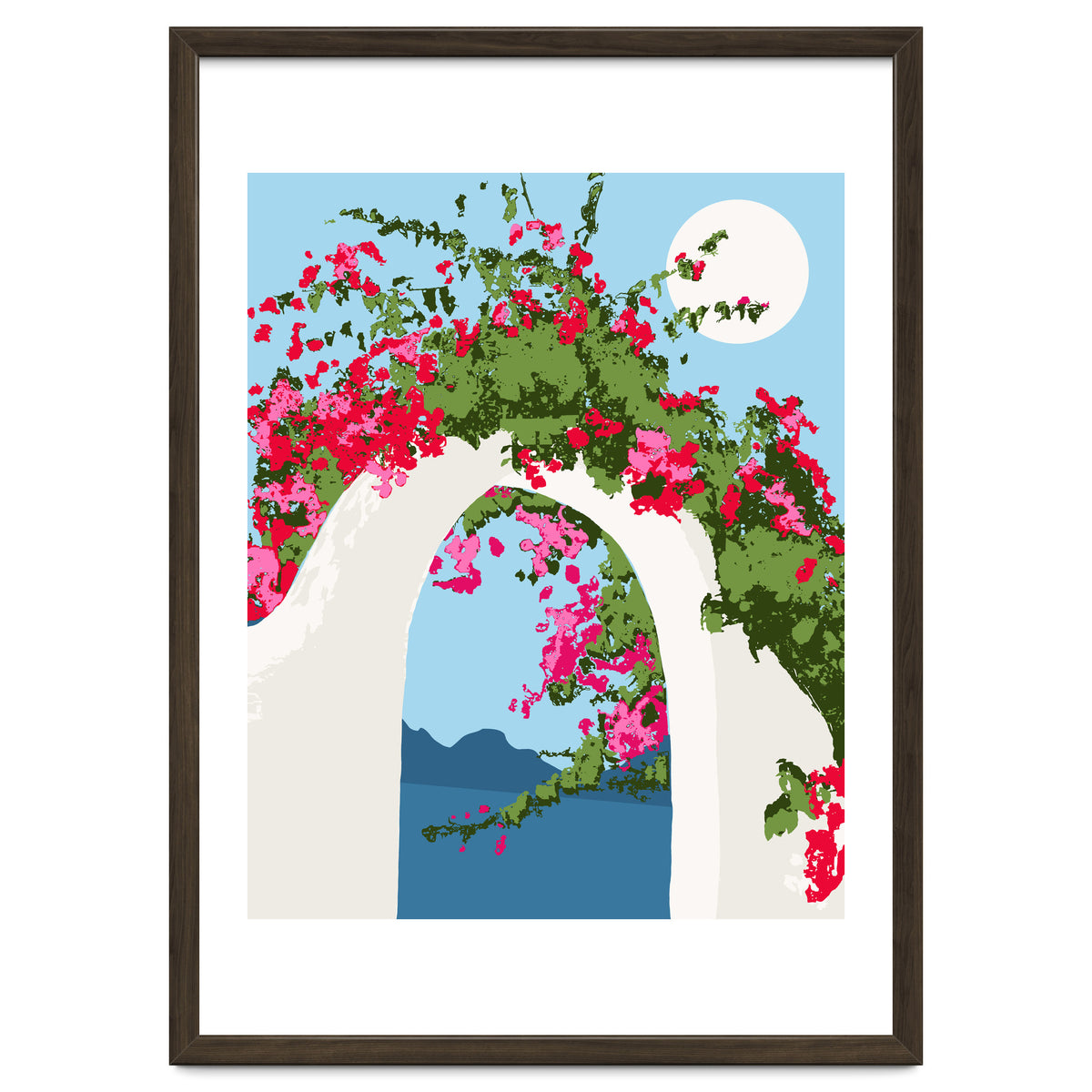 Bougainvillea Arch, Greece Santorini Architecture Travel, Summer Botanical Nature Bohemian, Eclectic Boho
