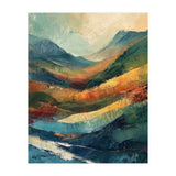 Textured Impasto Mountain Valley Landscape (Print Only) thumbnail