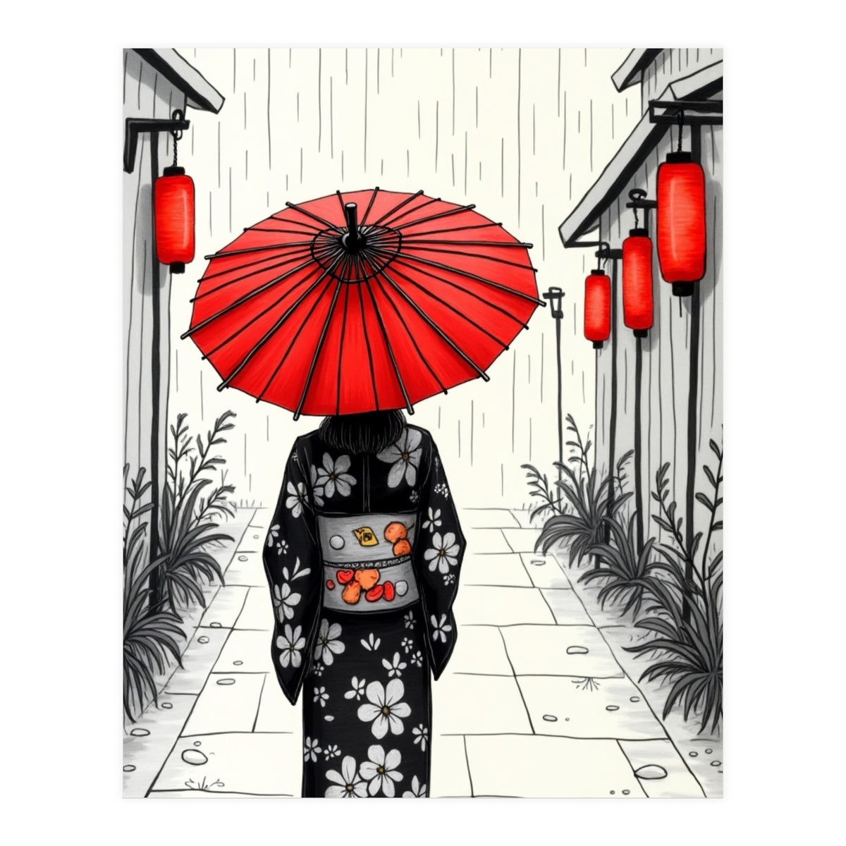 Red Umbrella (Print Only)