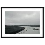 River passing through a black volcanic road - Iceland thumbnail