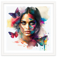 Butterfly Bloom Hindu Portrait