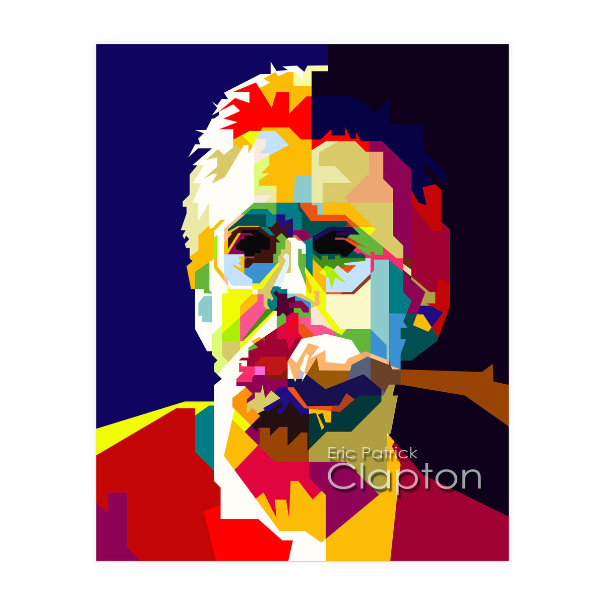 Eric Clapton English Blues Guitarist And Singer Pop Art WPAP (Print Only)
