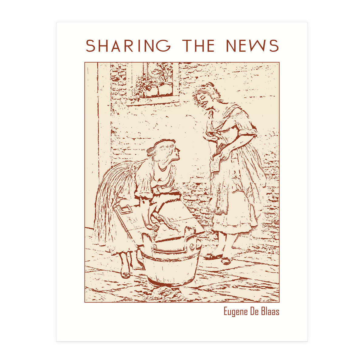 Sharing The News – Eugene De Blaas (Print Only)