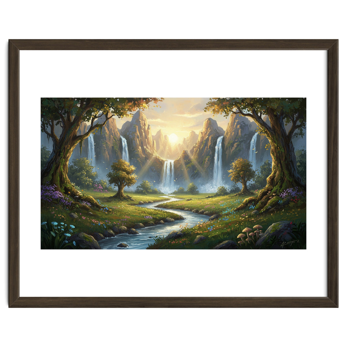 Enchanted Waterfall Meadow