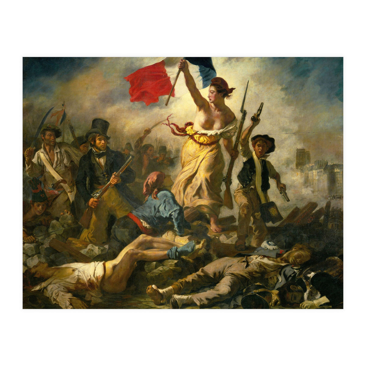 Eugène Delacroix / 'Liberty Leading the People', 1830, Oil on canvas, 260 x 325 cm. Eugne Delacroix. (Print Only)