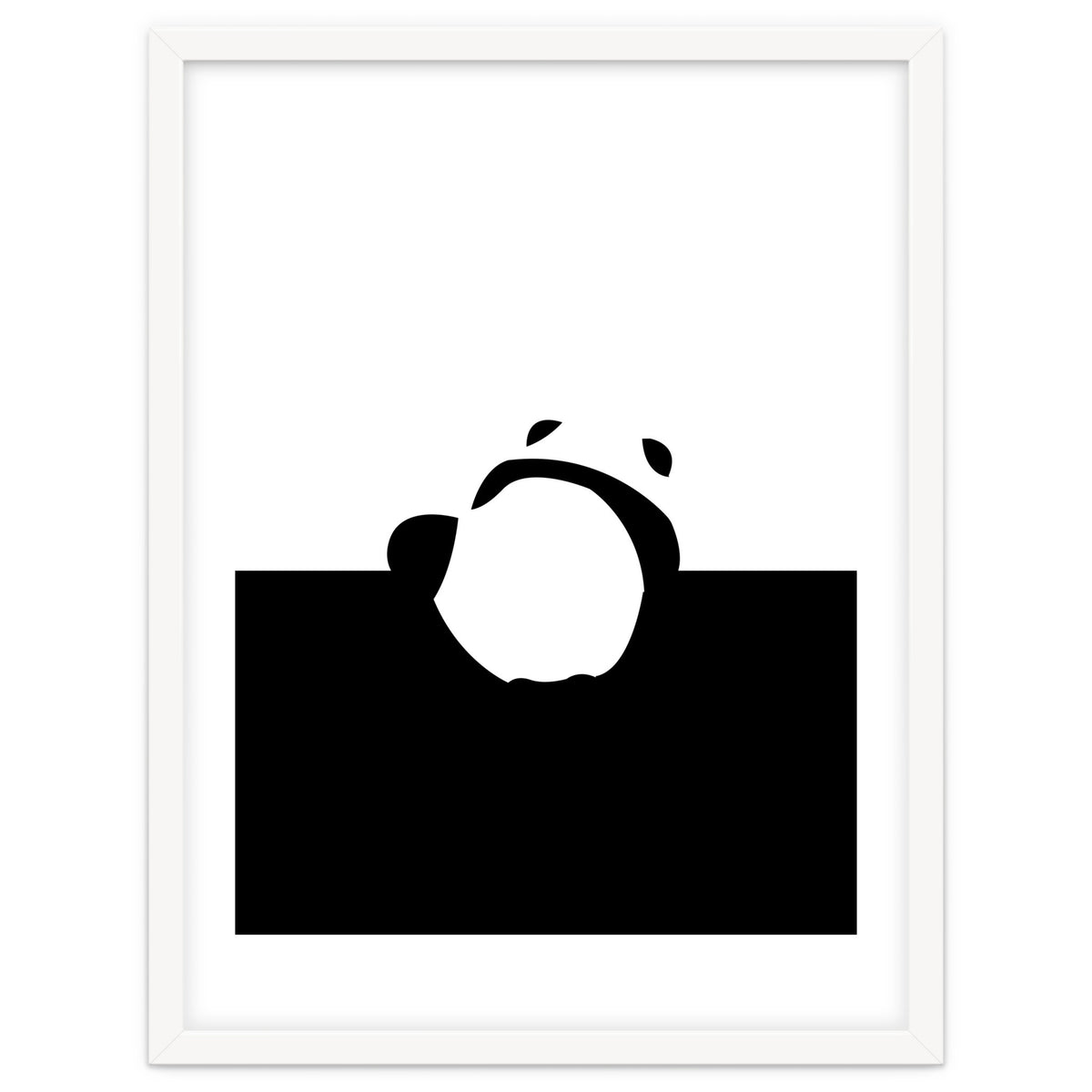 Find Your Feet, Panda Abstract Monochromatic Black & White, Wildlife Animals Cute Eclectic Bohemian Pets