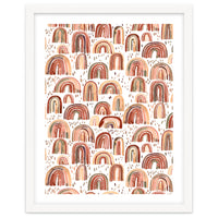 Cute Watercolor Rainbows Terracota