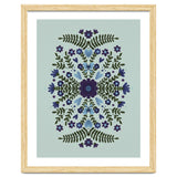 Flowers And Bows Blue And Green thumbnail