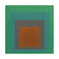 JOSEF ALBERS - HOMAGE TO THE SQUARE GREY BROWN GREEN (Print Only)