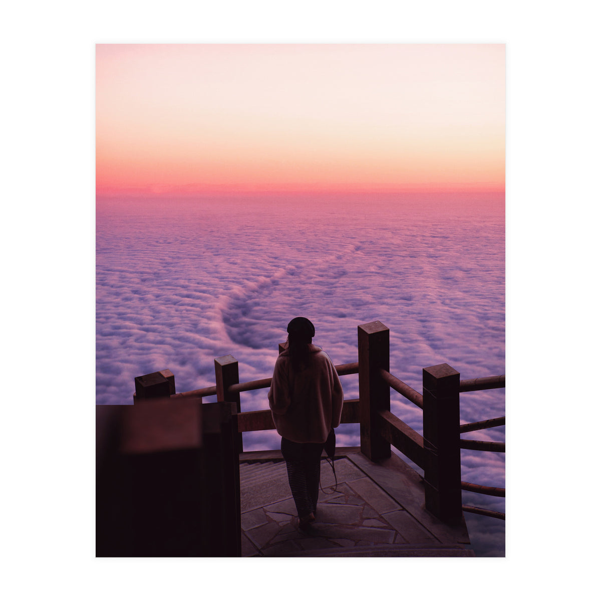 Woman Waiting Sunset (Print Only)