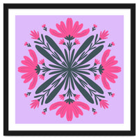 Magenta mandala flowers