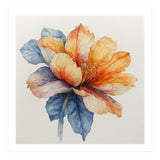 Ethereal Amber and Azure Bloom (Print Only) thumbnail
