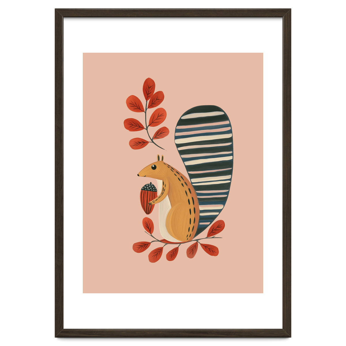 Squirrel In A Pink Autumn