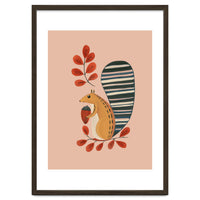 Squirrel In A Pink Autumn