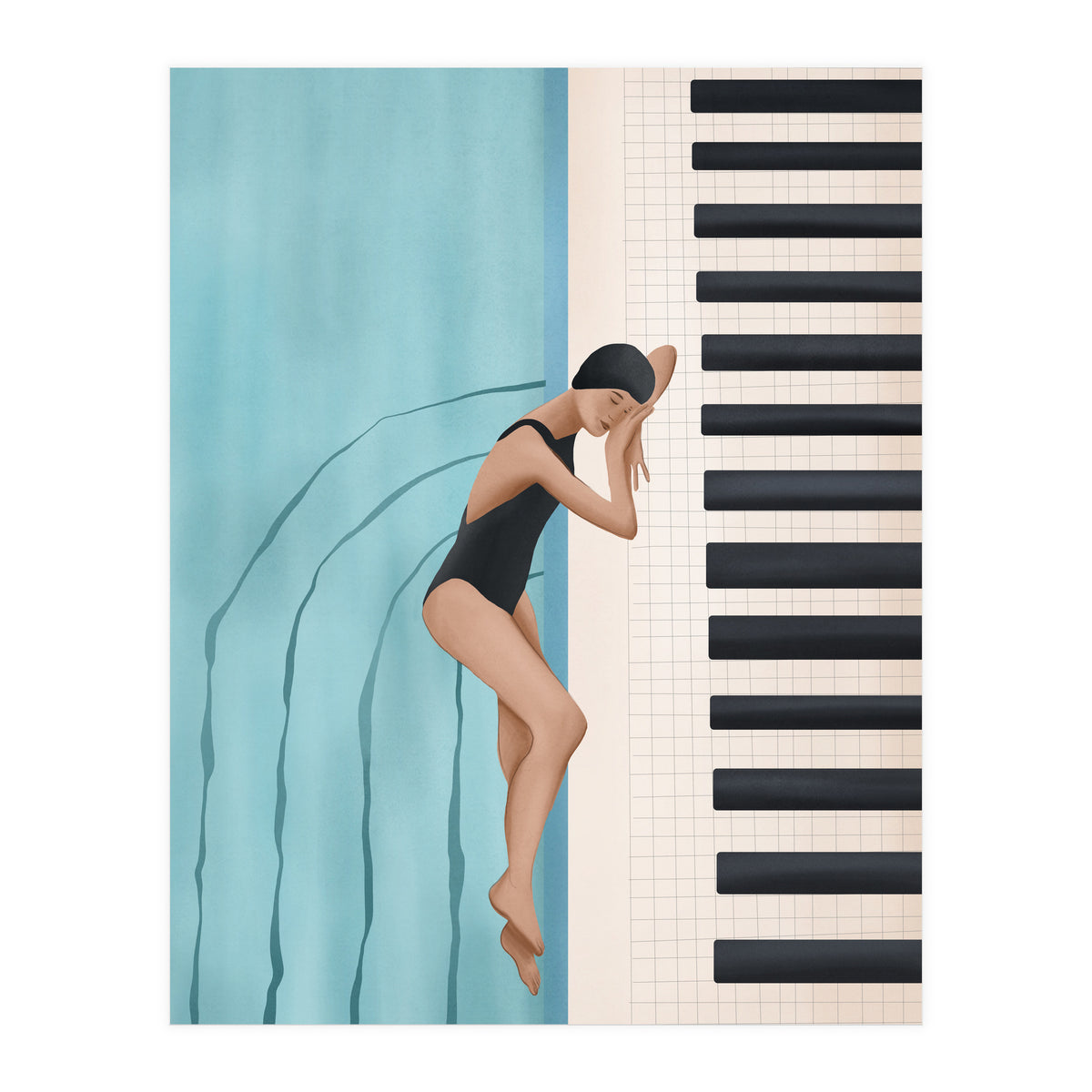 Relaxation By The Pool (Print Only)