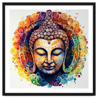 Rainbow Mandala Buddha Portrait
