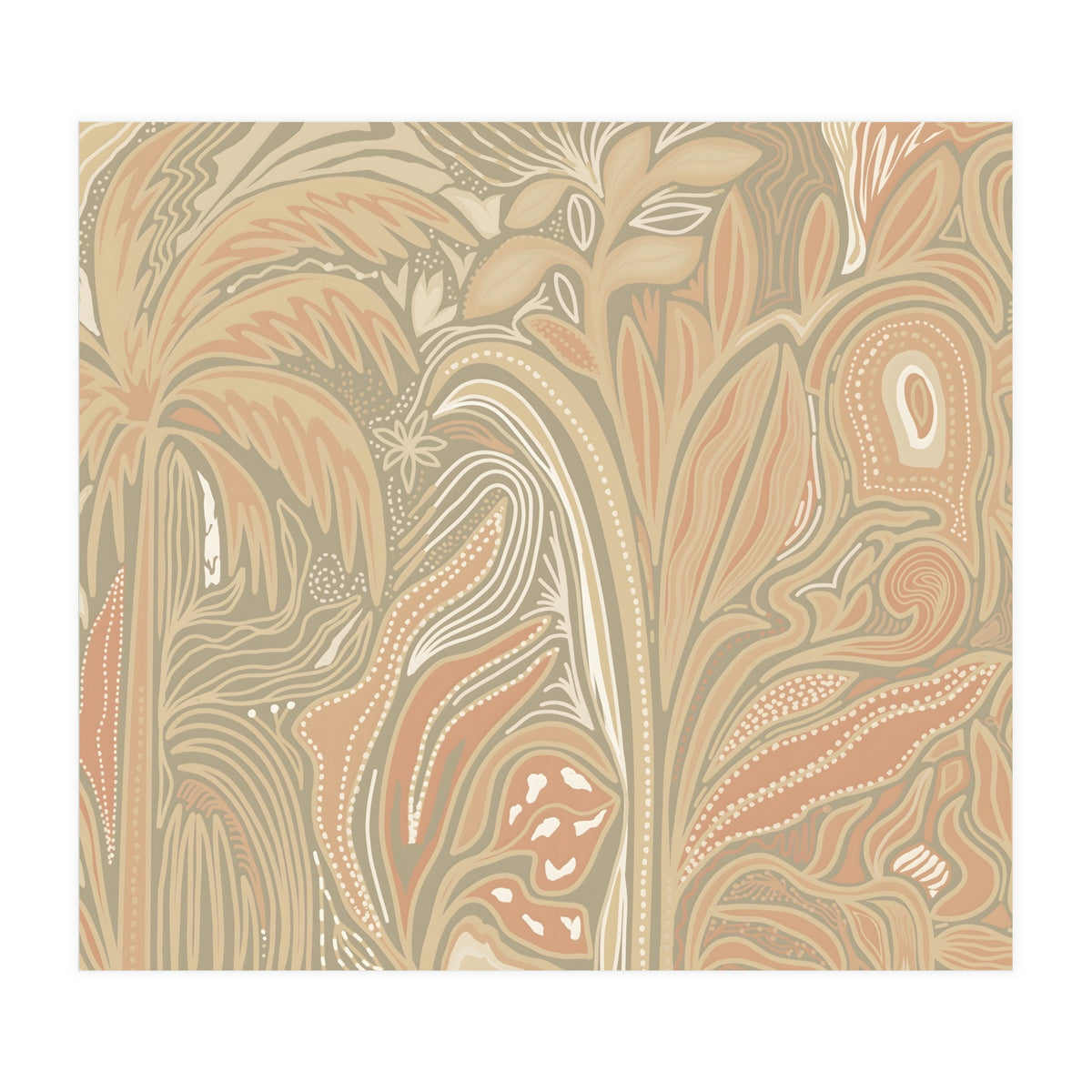 Palmae Mysticae Biege Rustic  (Print Only)