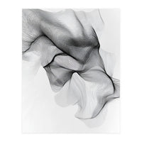 Abstract Black And White Flowing Lines Forming Organic Shapes And Forms (Print Only)