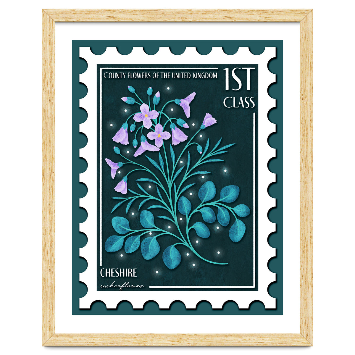 The Cheshire Cuckooflower Postage Stamp