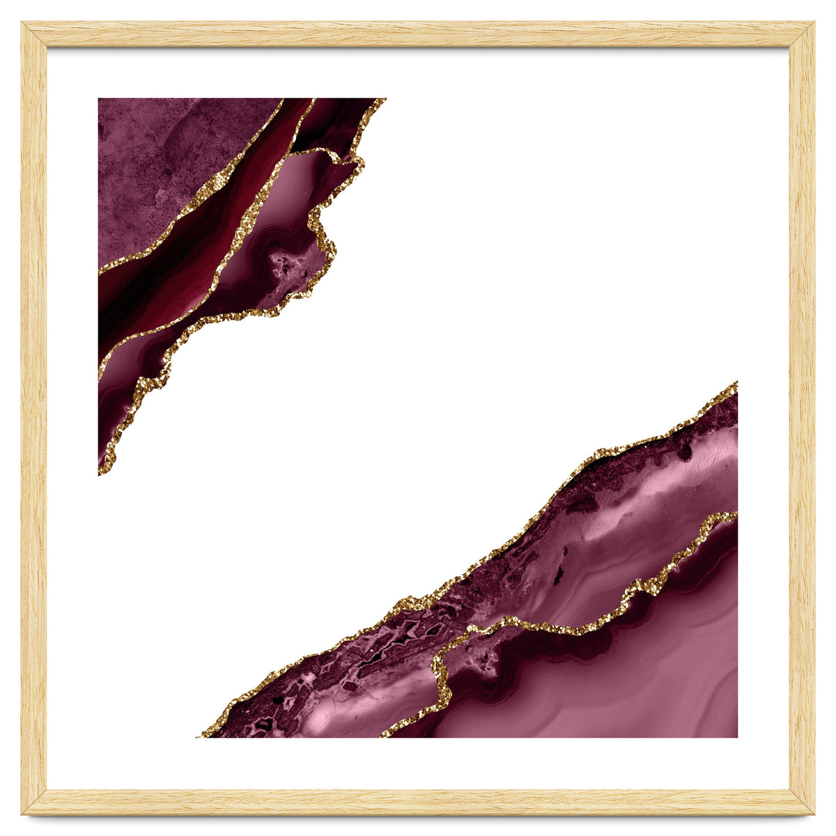 Burgundy & Gold Agate Texture 19