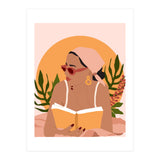 Bohemian Summer, Modern Boho Girl Reader, Books Read Self Care Self Love, Travel Hippie Nomad Black Woman (Print Only) thumbnail