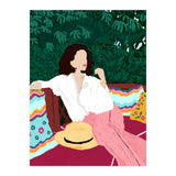 Bohemian Soul, Modern Boho Woman Decor Self Love, Self Care Portrait Fashion Patio Style Garden (Print Only) thumbnail