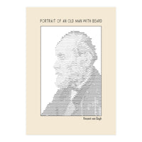 Portrait Of An Old Man With Beard – Ascii Art (vincent Van Gogh) (Print Only)